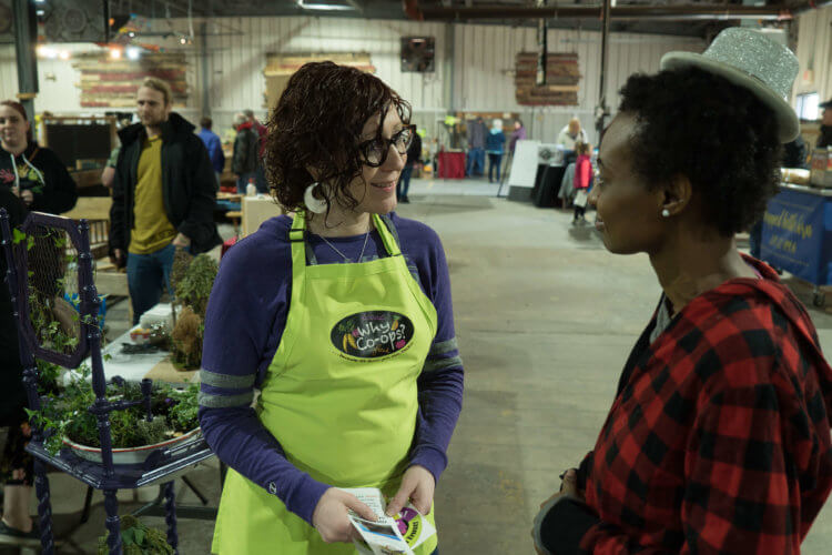 Market women talking
