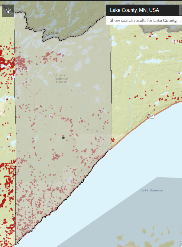 Coverage map graphic